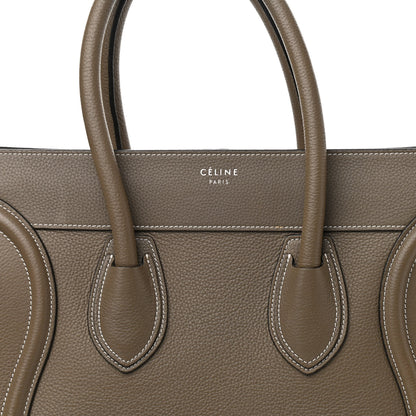 Celine Drummed Calfskin Mini Luggage Souris 6 of 11