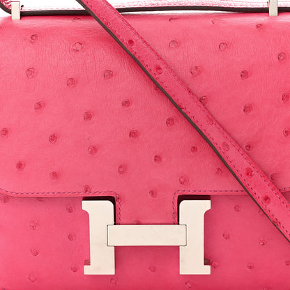 Hermes Ostrich Constance 18 Rose Pourpre 8 of 10