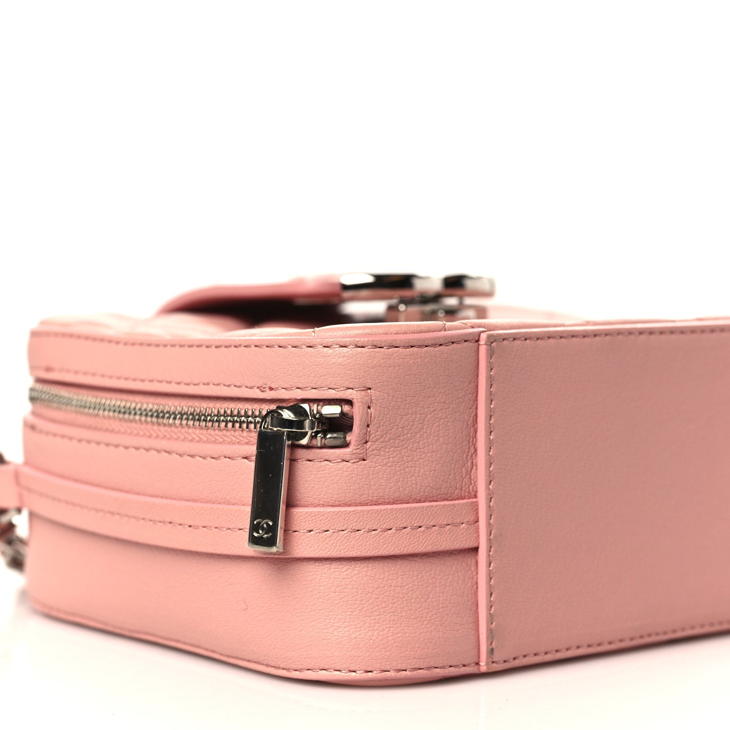 Chanel Lambskin Quilted Mini CC Box Camera Bag Pink 8 of 10
