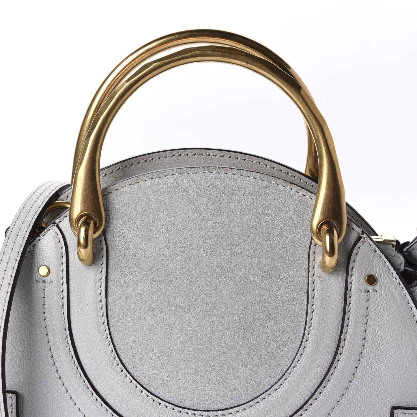 Calfskin Suede Small Pixie Bag Airy Grey