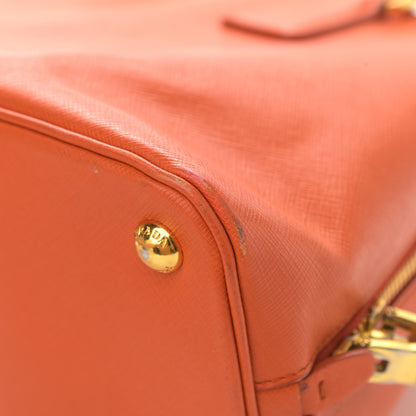 Prada Saffiano Lux Medium Promenade Tote Papaya 13 of 19