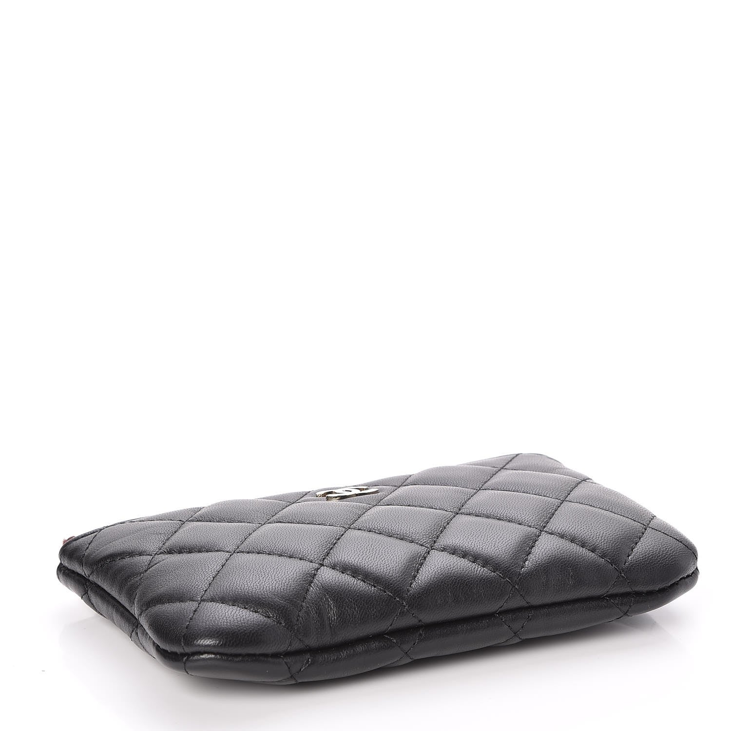 Chanel Lambskin Quilted Small Cosmetic Case Black 4 of 8