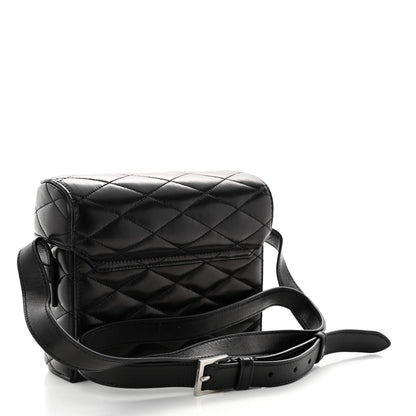 Saint Laurent Lambskin Quilted Monogram June Box Bag Black 2 of 10