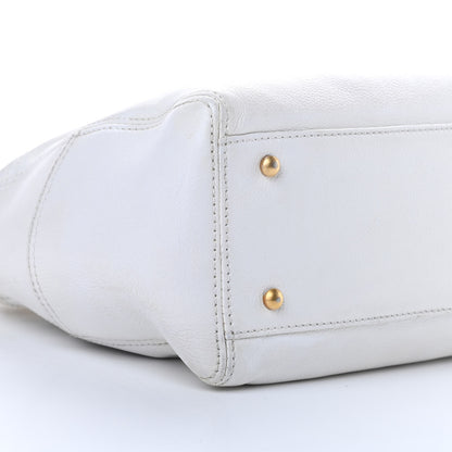 Chanel Calfskin CC Hobo White 9 of 15