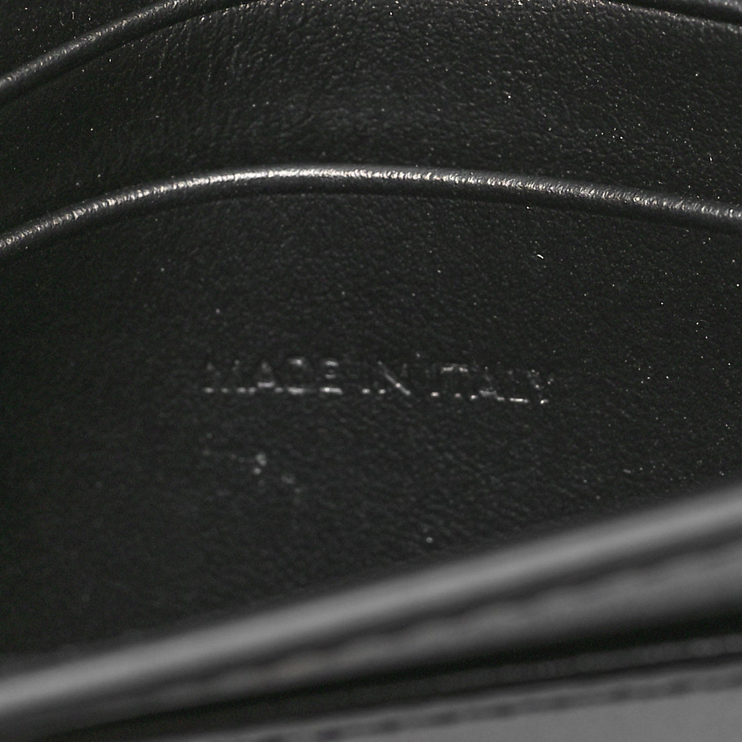 Shiny Calfskin Triomphe Flap Card Holder Black