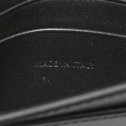 Celine Shiny Calfskin Triomphe Flap Card Holder Black 7 of 9