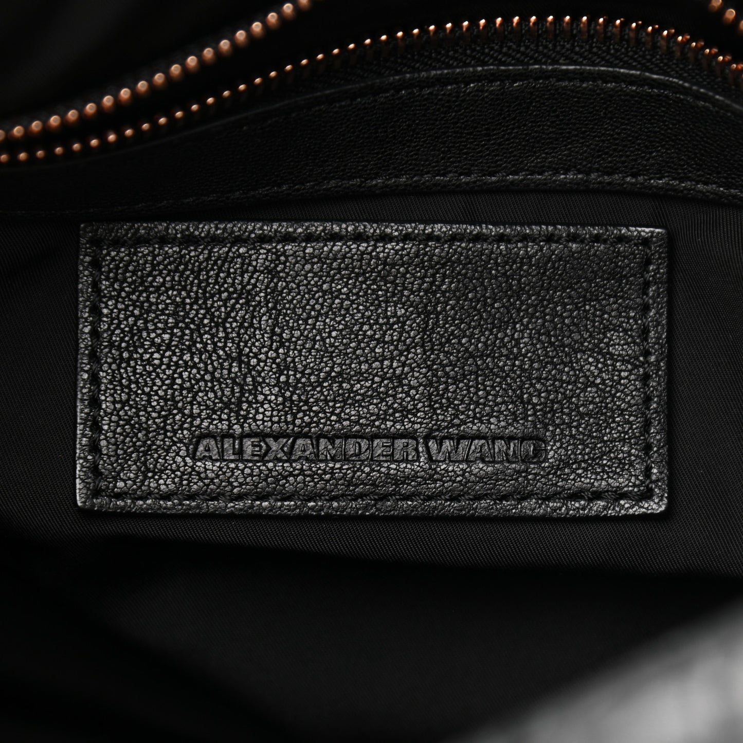 Pebbled Lambskin Rocco Black Rose Gold Hardware