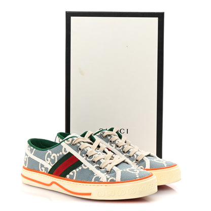 Gucci Cotton GG Monogram Web Womens 1977 Tennis Sneakers 37 Philod Ivory Mystic White 9 of 9