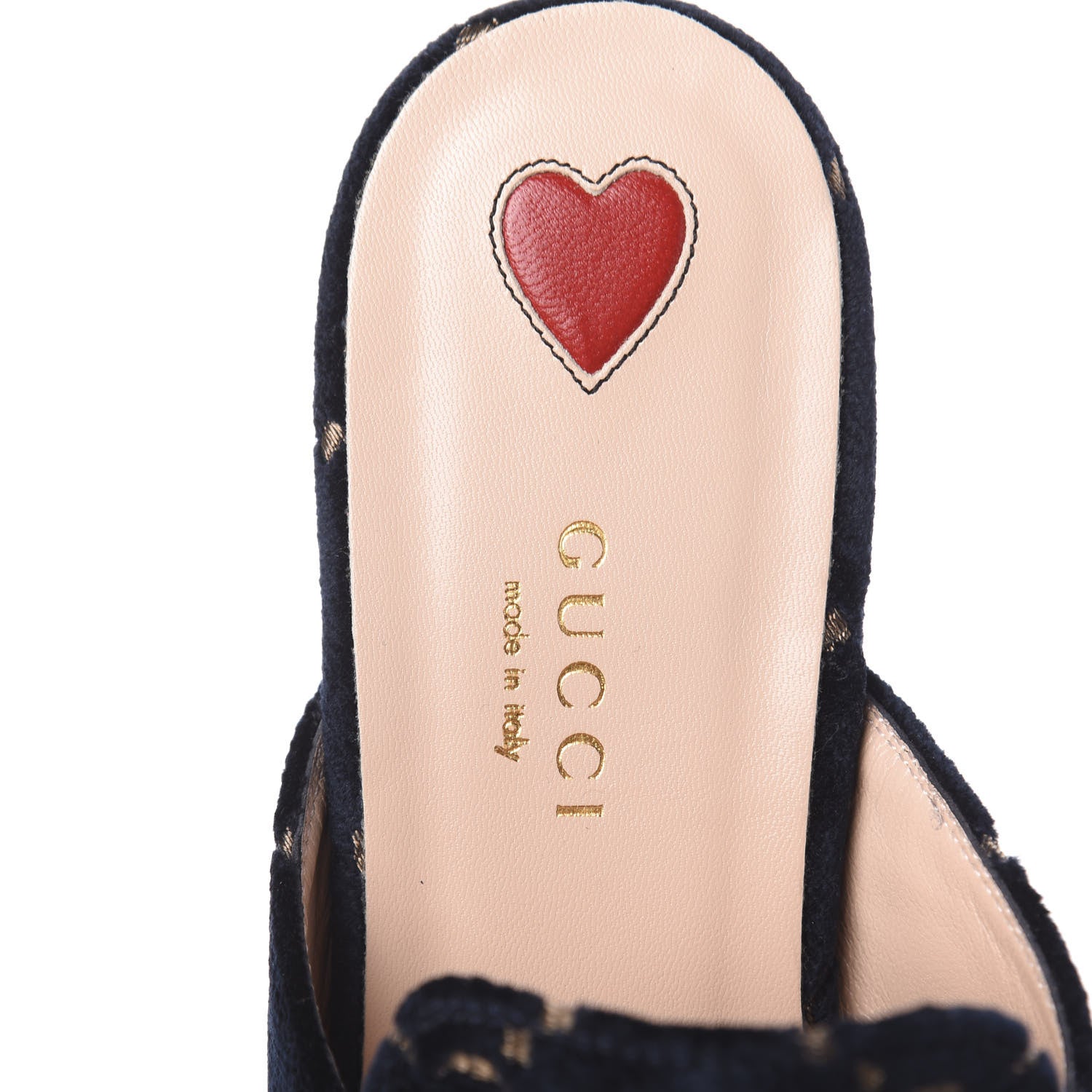 Gucci Velvet GG Monogram Womens Princetown Slippers 36 Blue Beige 6 of 11