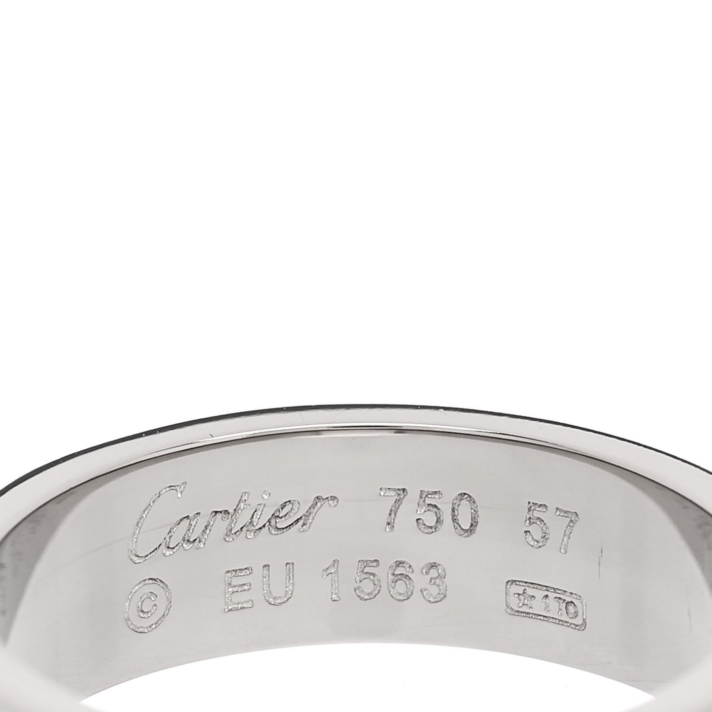 18K White Gold 6mm LOVE Ring 57 8
