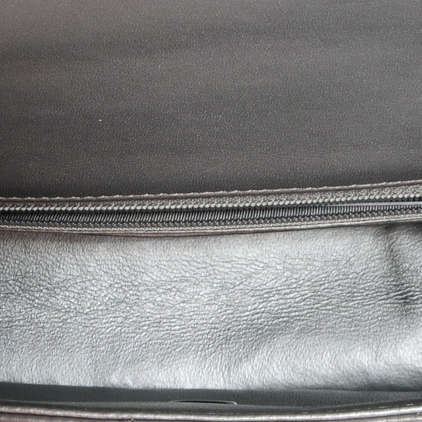 Lambskin Quilted Mini Flap Silver