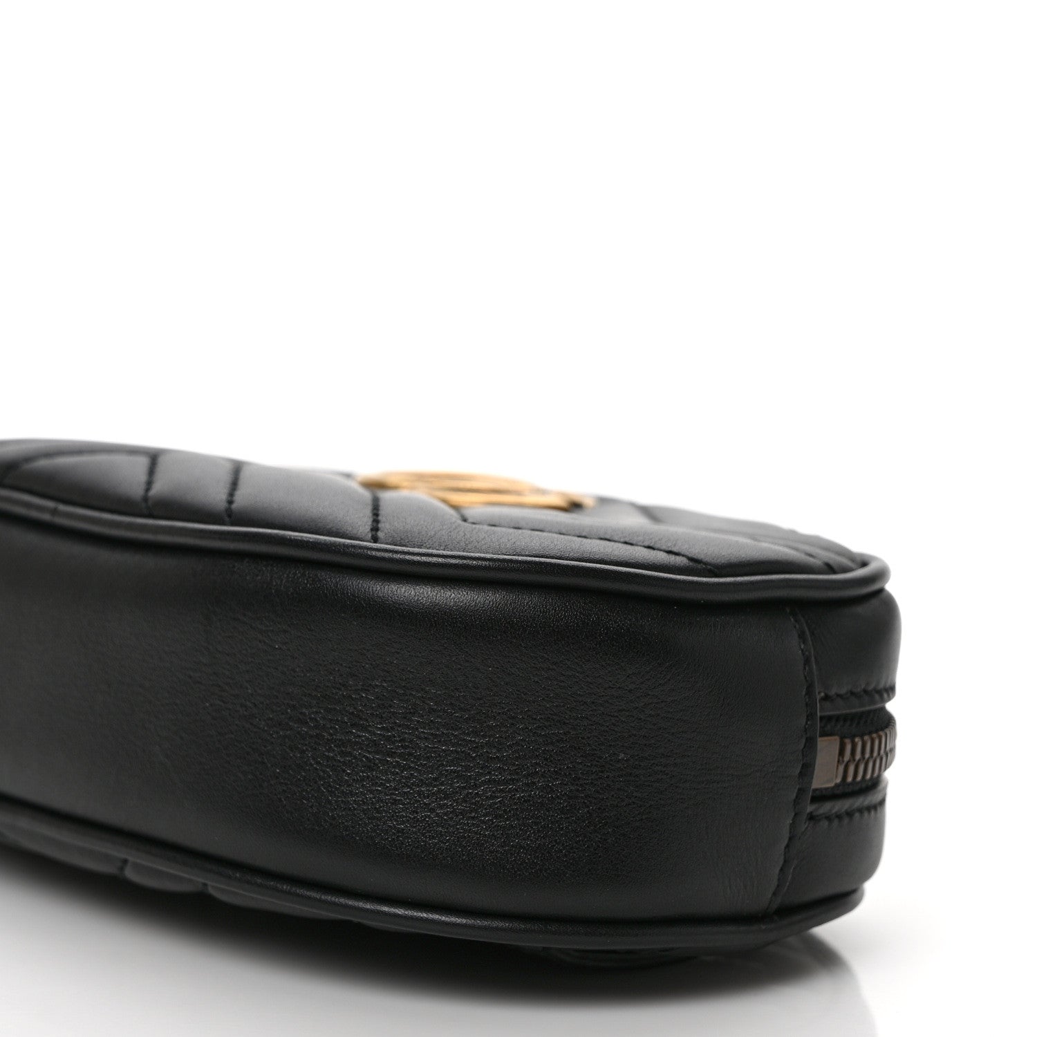 Gucci Calfskin Matelasse GG Marmont Belt Bag 85 34 Black 9 of 10