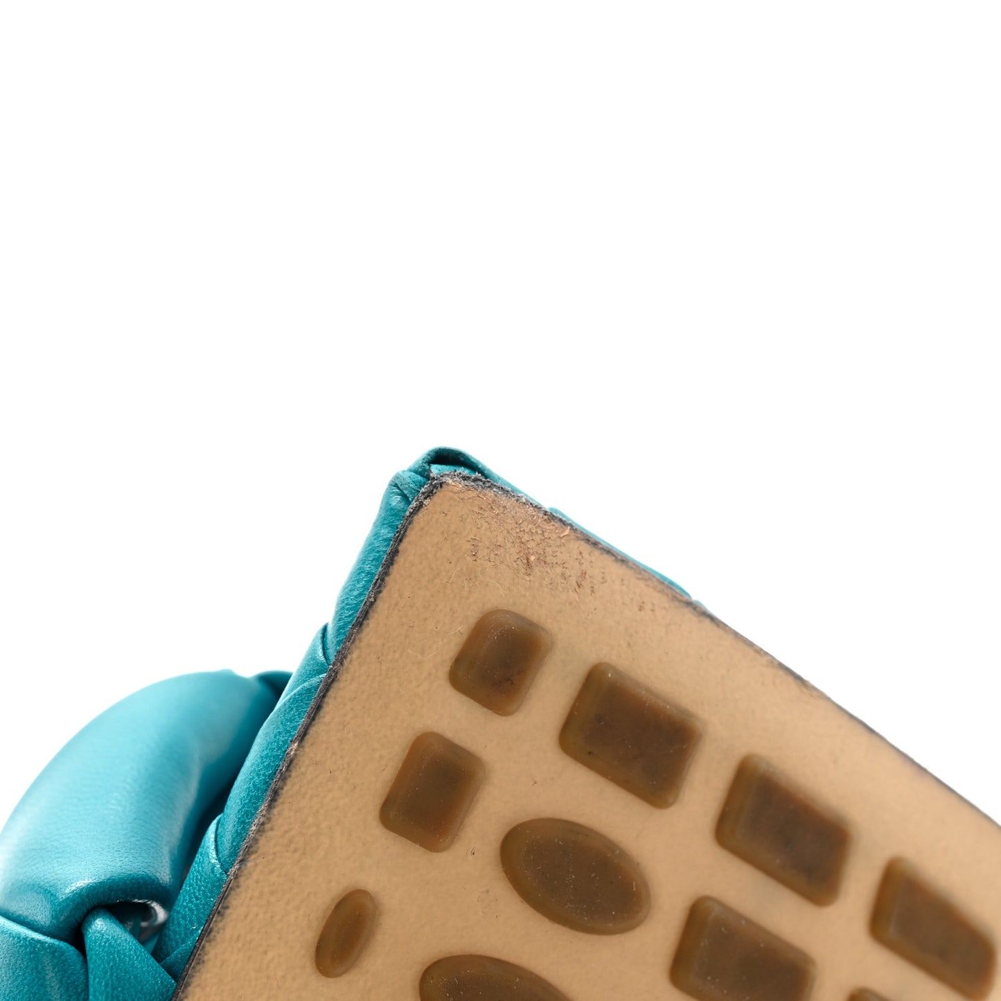 Nappa Maxi Intrecciato Lido 90mm Mule Sandals 38 Vintage Blue