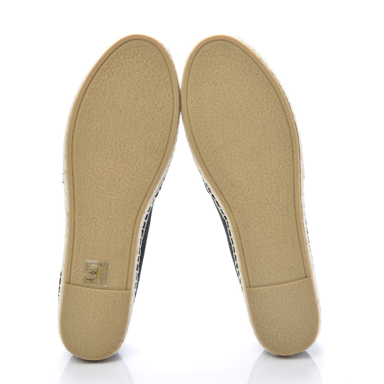 Saint Laurent Canvas Nappa Elba Light Logo Embroidered Espadrilles 38.5 Black 5 of 8