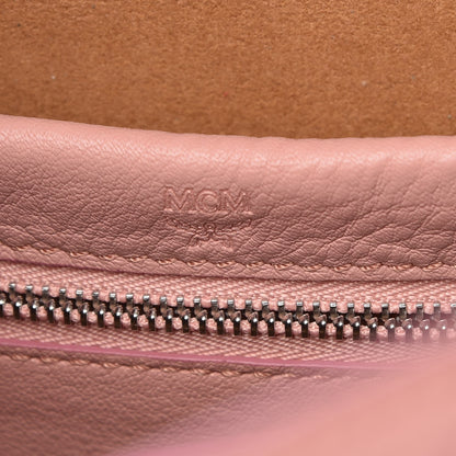 MCM Calfskin Ottomar Monogram Sarah Medium Hobo Pink Blush 6 of 6