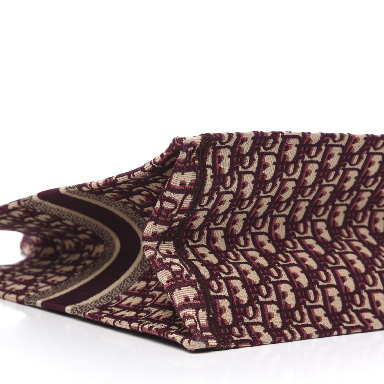 Christian Dior Oblique Large Book Tote Burgundy Multicolor 9 of 12