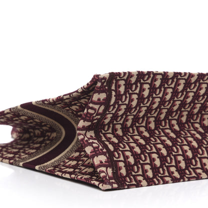 Christian Dior Oblique Large Book Tote Burgundy Multicolor 9 of 12