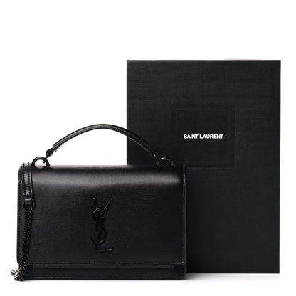 Saint Laurent Calfskin Monogram Sunset Chain Wallet Black 10 of 10