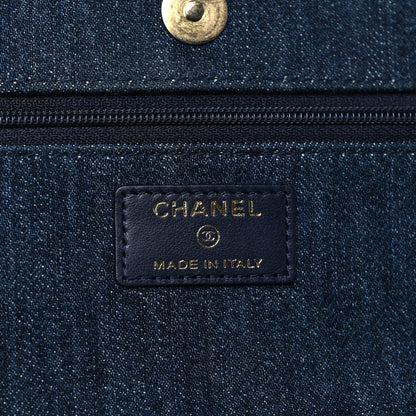 Chanel Denim Quilted Chanel 19 Wallet On Chain WOC Blue 6 of 12