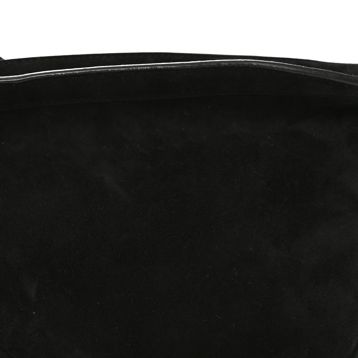 Suede Small Slouchy Banana Bag Black