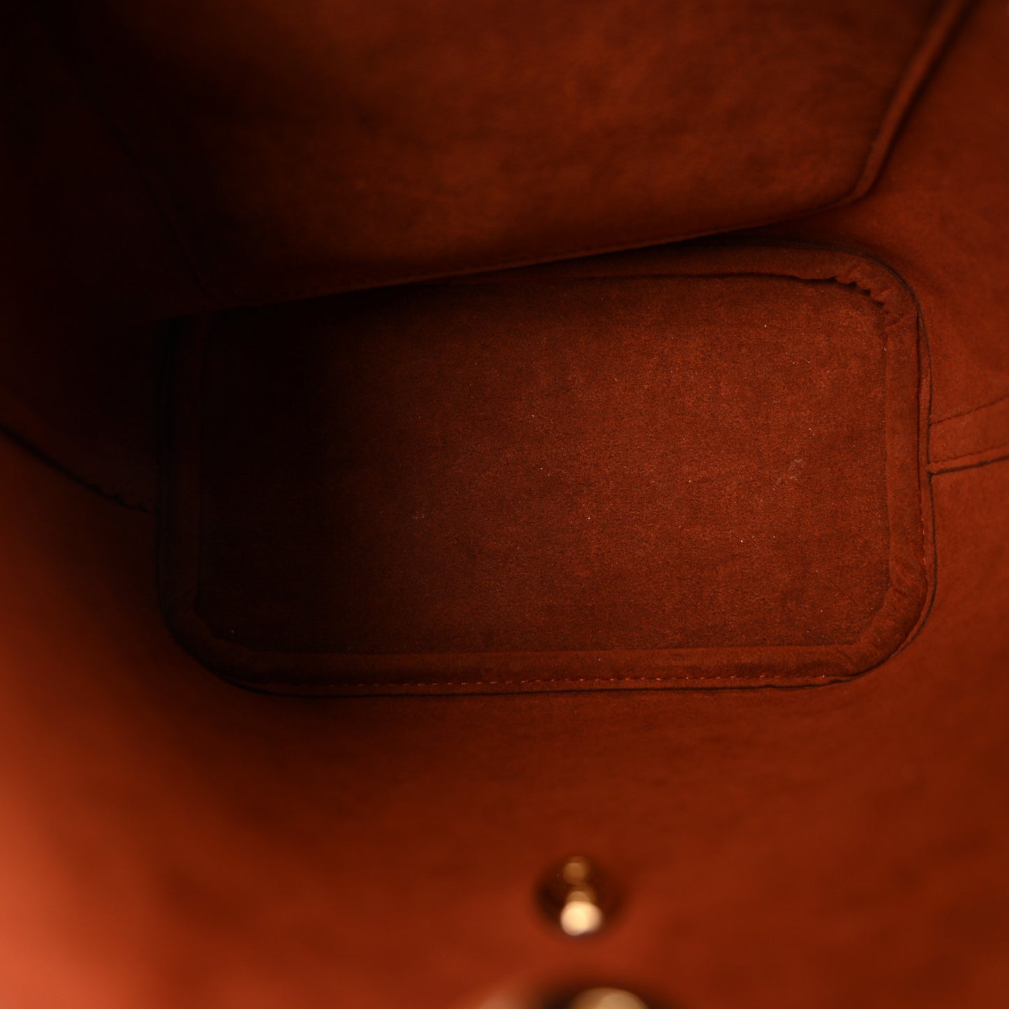 Calfskin Lock and Walk Bucket Cognac