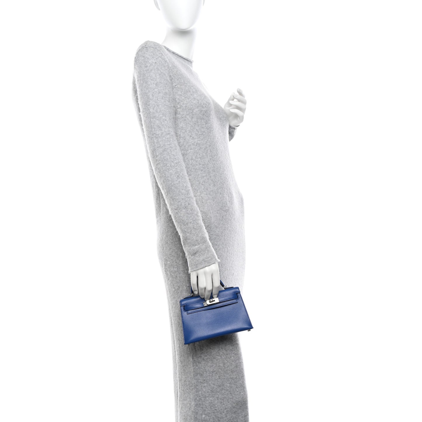 Chevre Chamkila Mini Kelly Sellier 20 Bleu Electrique