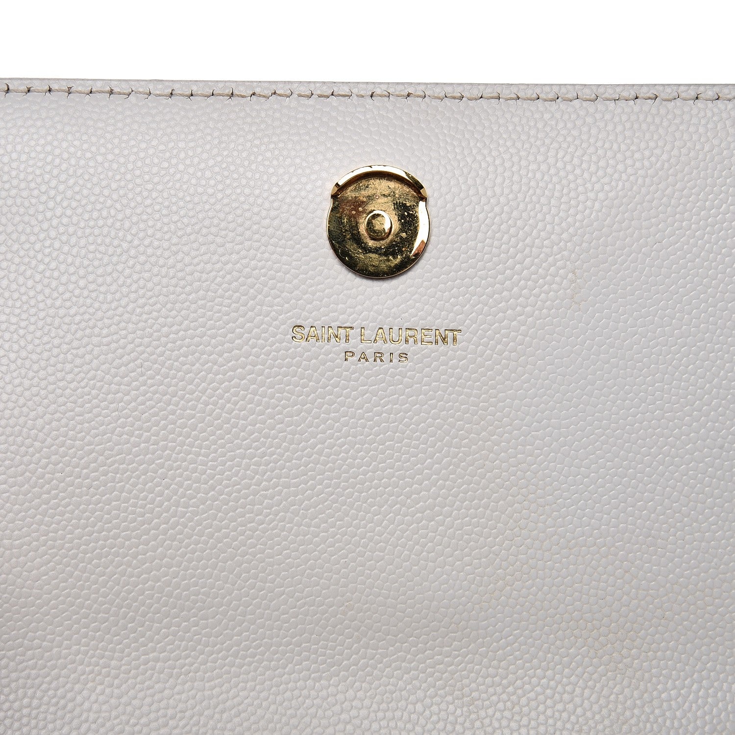 Saint Laurent Grain De Poudre Small Monogram Kate Satchel Optical White 7 of 10