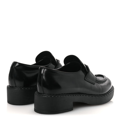 Prada Vernice Triangle 50mm Loafers 39 Black 5 of 11