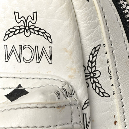 MCM Visetos Side Stud X-Mini Stark Bebe Boo Backpack White 12 of 14