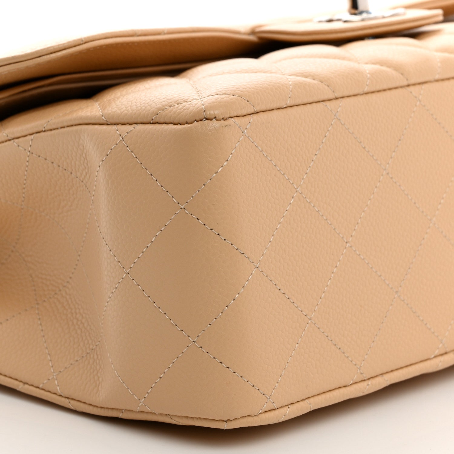 Chanel Caviar Quilted Jumbo Double Flap Beige Clair 9 of 10
