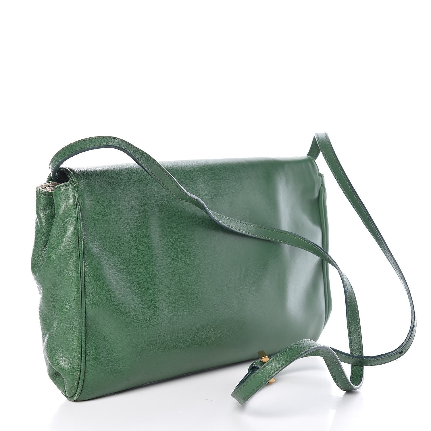 Fendi Nappa Flap Bag Green 3 of 13