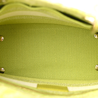 Christian Dior Canvas Toile De Jouy Reverse Embroidered Medium Lady D-Lite Green 5 of 11