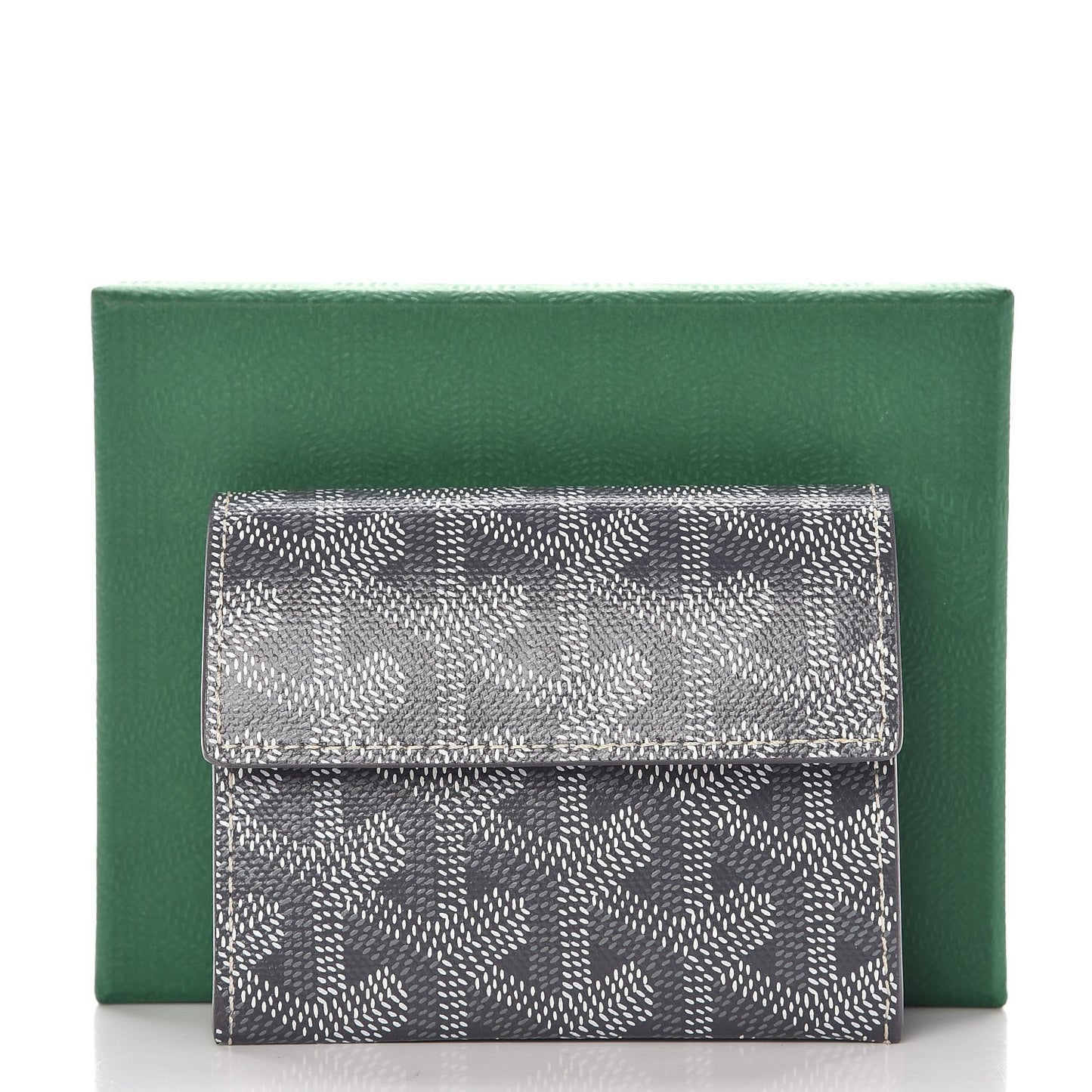 Goyardine Coin Purse Wallet Grey
