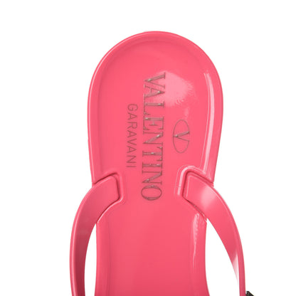 Valentino Garavani PVC Jelly Rockstud Bow Thong Sandals 35 Sweet Pink 7 of 8