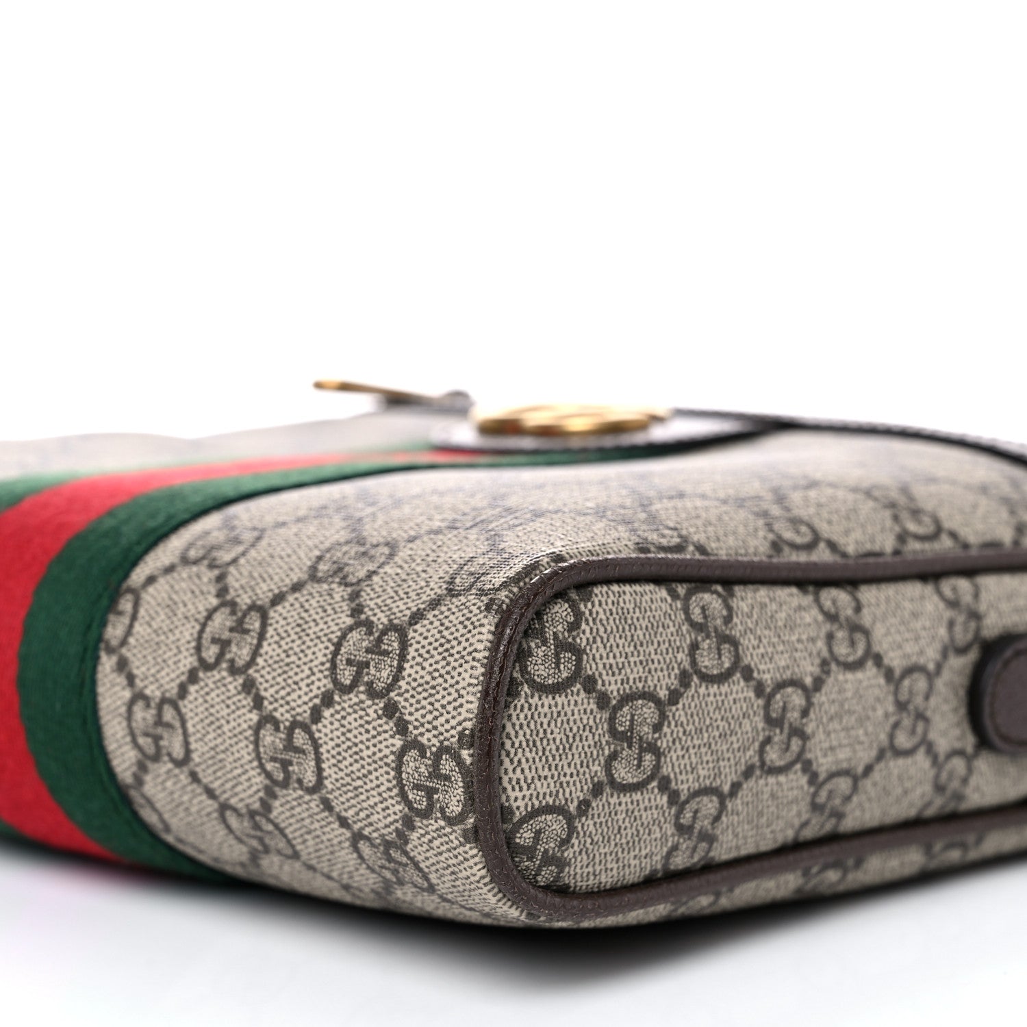 Gucci GG Supreme Monogram Web Small Ophidia Messenger Bag Brown 9 of 10