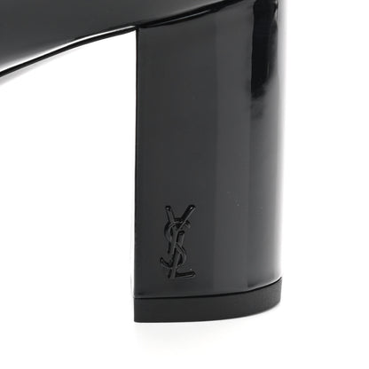 Saint Laurent Patent Loulou Ankle Zip Boot 37.5 Black 7 of 10