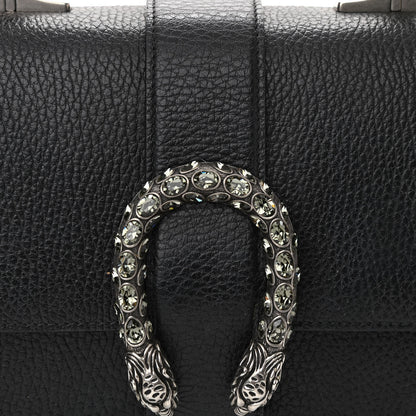 Gucci Dollar Calfskin Crystal Web Medium Dionysus Bamboo Top Handle Bag Black Black Diamond 9 of 11