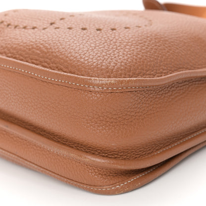 Hermes Taurillon Clemence Evelyne III PM Gold 10 of 14