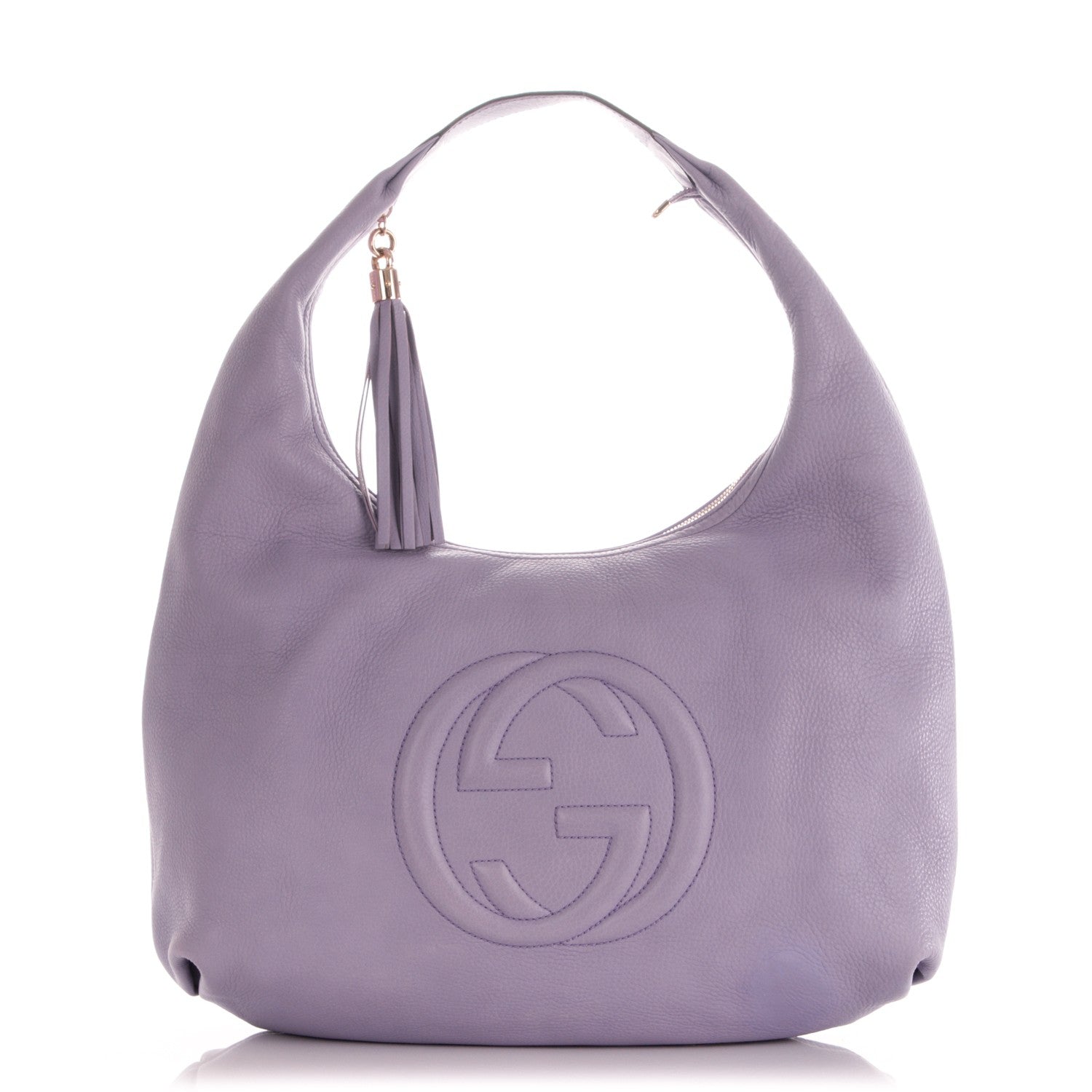 Gucci Pebbled Calfskin Soho Hobo Lilac 1 of 9