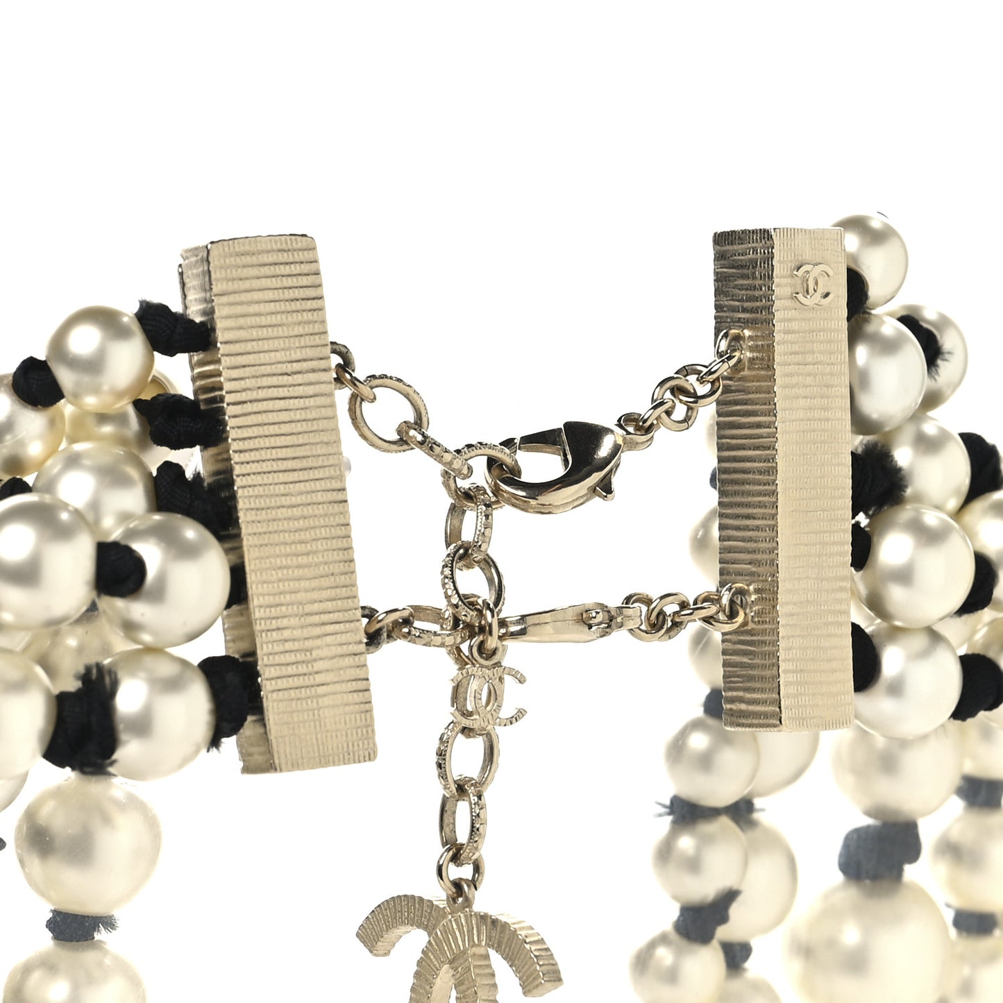 Pearl Multi Strand Long Necklace Gold