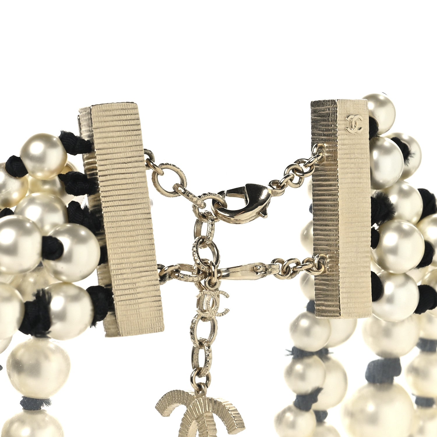 Chanel Pearl Multi Strand Long Necklace Gold 5 of 5