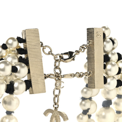 Chanel Pearl Multi Strand Long Necklace Gold 5 of 5