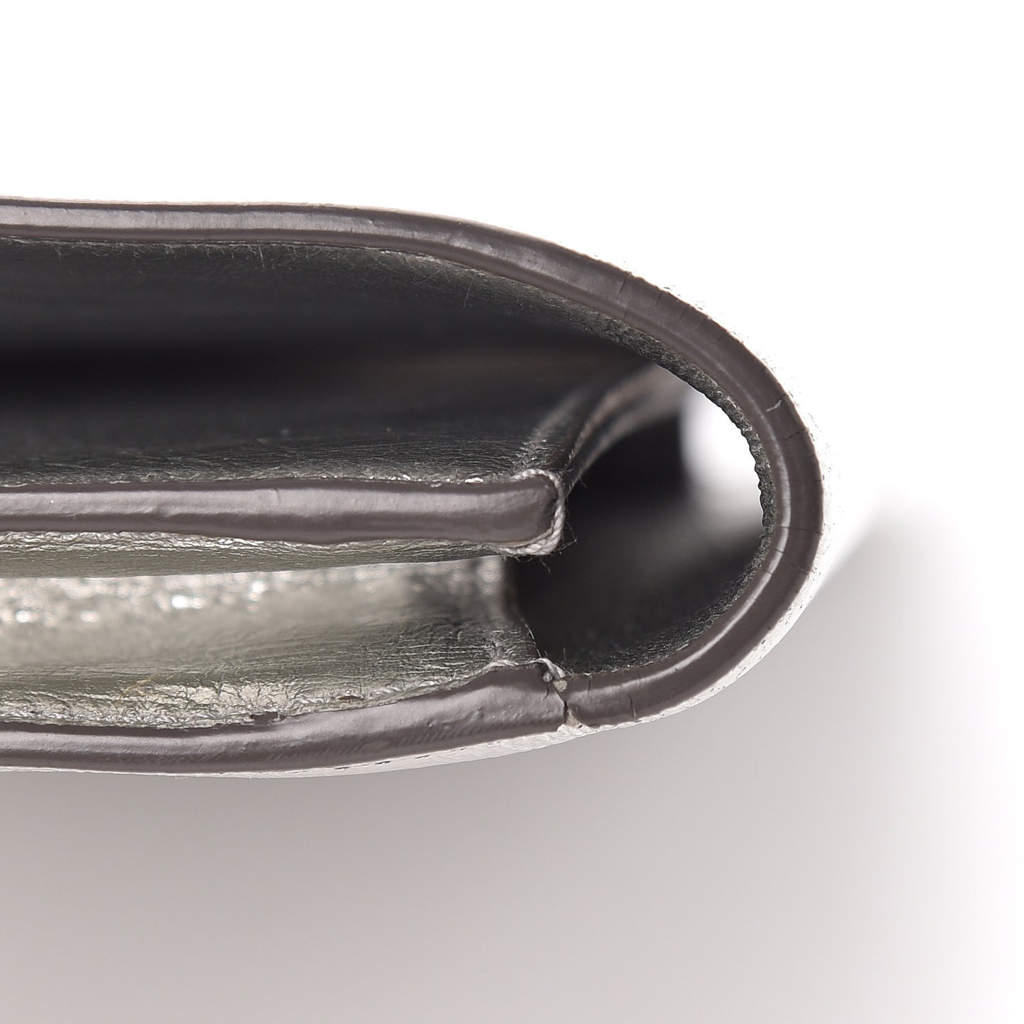 Metallic Calfskin Monogram Large Belle De Jour Clutch Silver