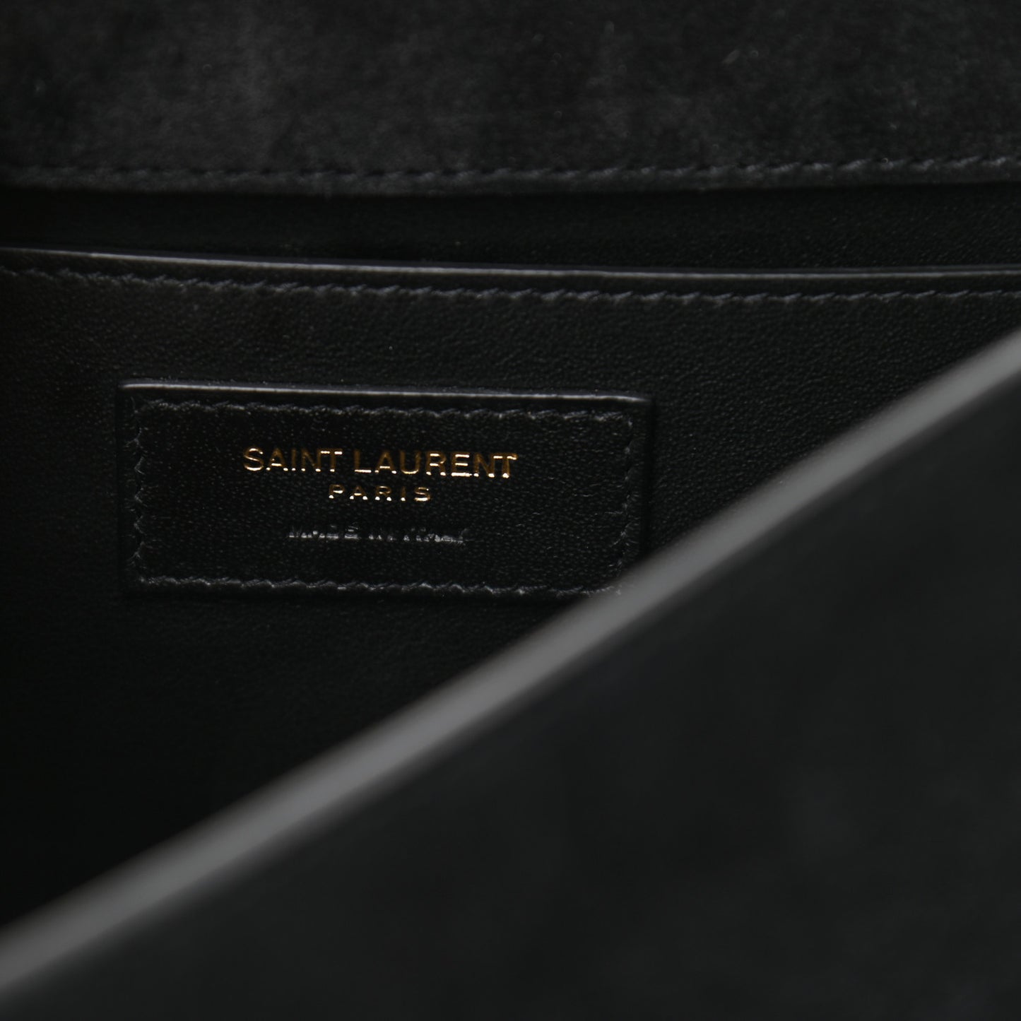 Suede Small Spontini Saddle Bag Black