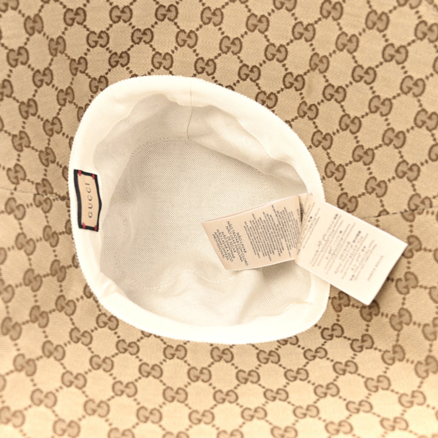 Monogram Wide Brim Hat L Beige
