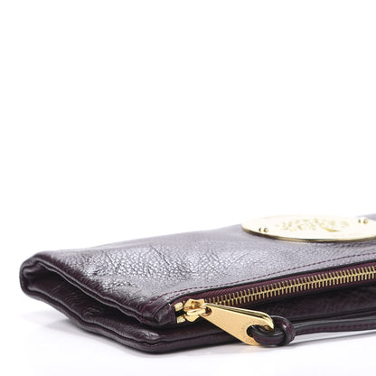 Mulberry Spongy Pebbled Calfskin Daria Clutch Oxblood 7 of 9