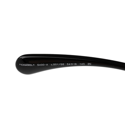 Chanel Acetate CC Rectangle Sunglasses 5430-A Black 5 of 8