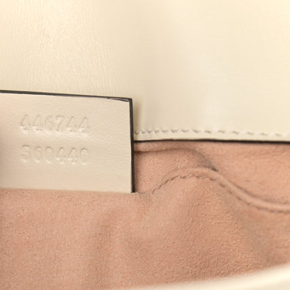 Gucci Calfskin Matelasse Mini GG Marmont Shoulder Bag White 7 of 9
