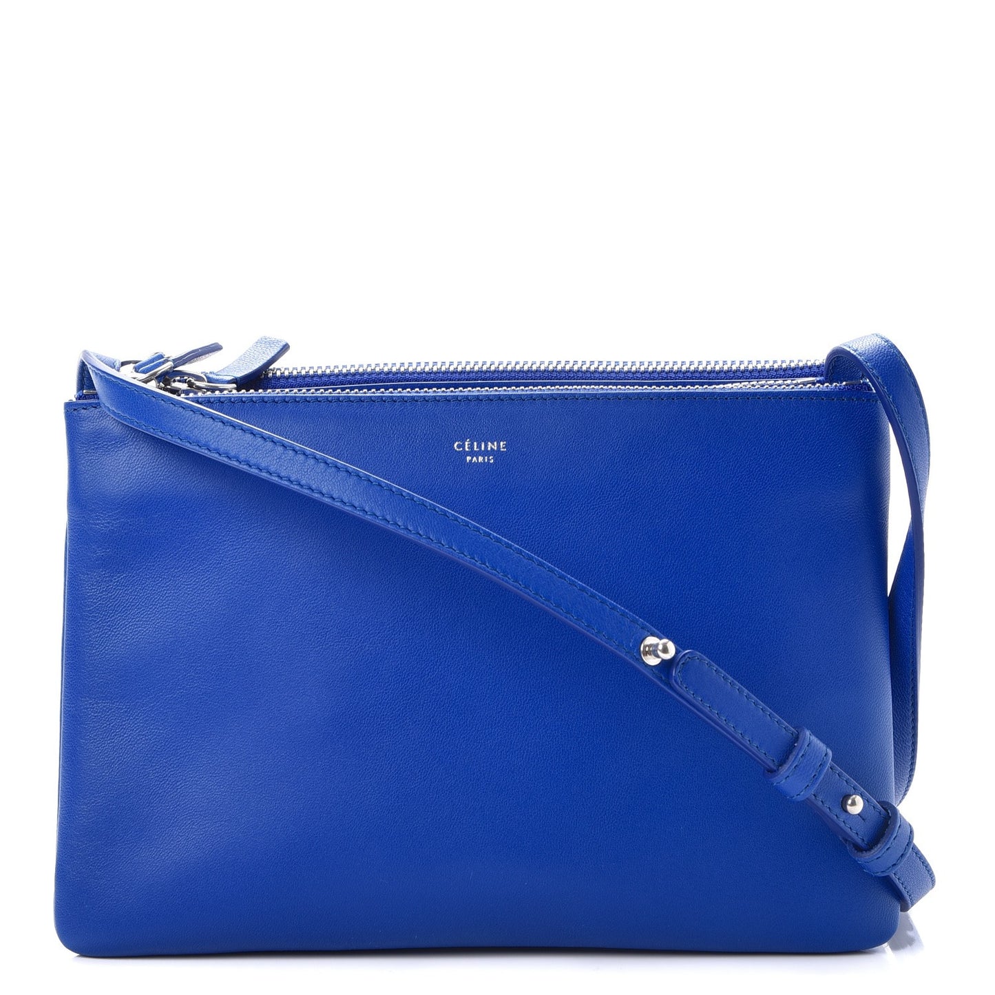 Lambskin Small Trio Crossbody Bag Electric Blue