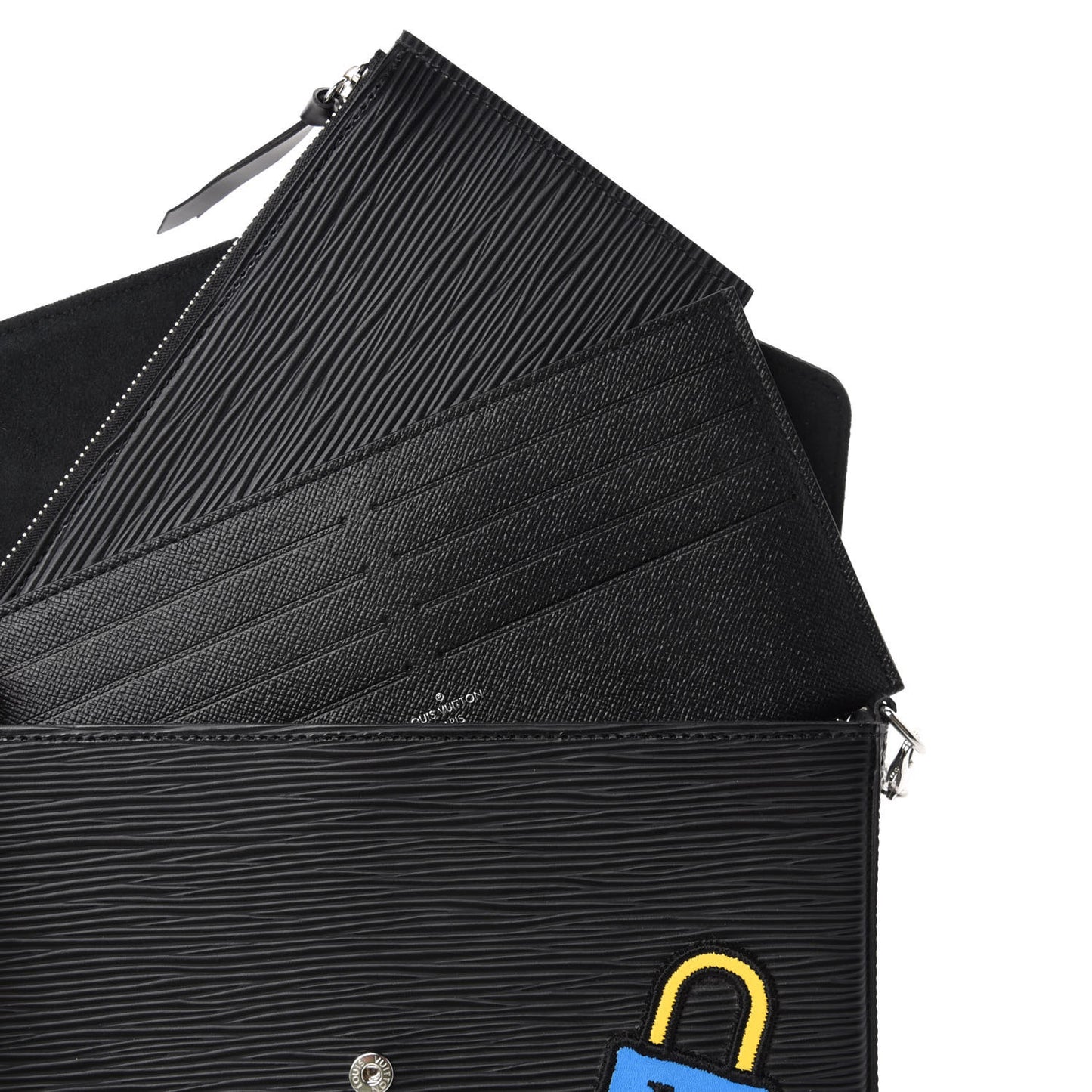 Epi LV Stories Pochette Felicie Black